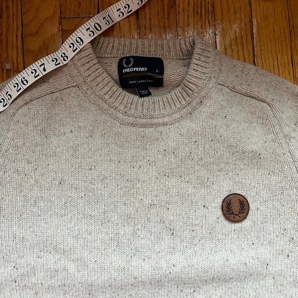 Fred Perry Mens Sweater Lambs Wool Size Small - Picture 2 of 4